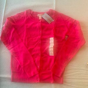 Cat & Jack girls pink cardigan sweater, size L